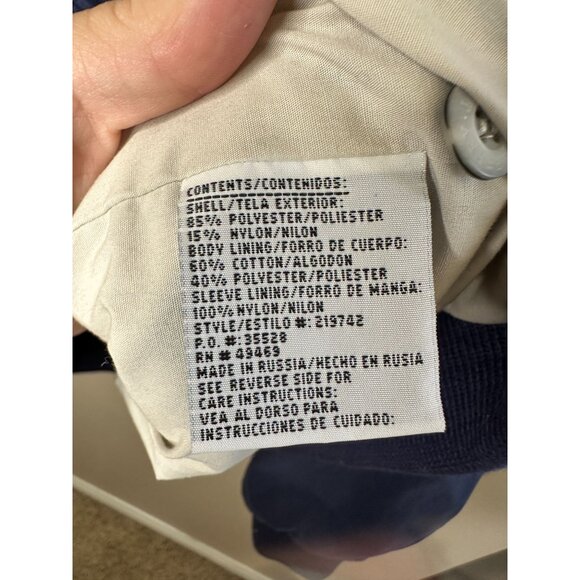 Mulberry Street Mens Blue Lightweight Jacket XL Polyester Blend Zip-Up‎ collared - Picture 3 of 8